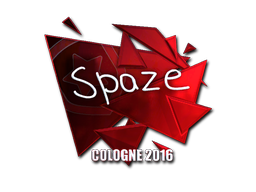 Наклейка | spaze (металлическая) | Кёльн 2016